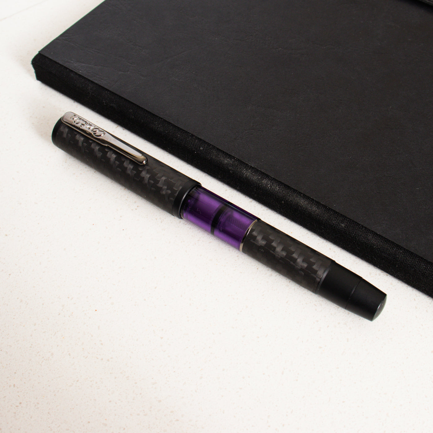 Conklin Word Gauge Purple Carbon Stealth Fountain Pen