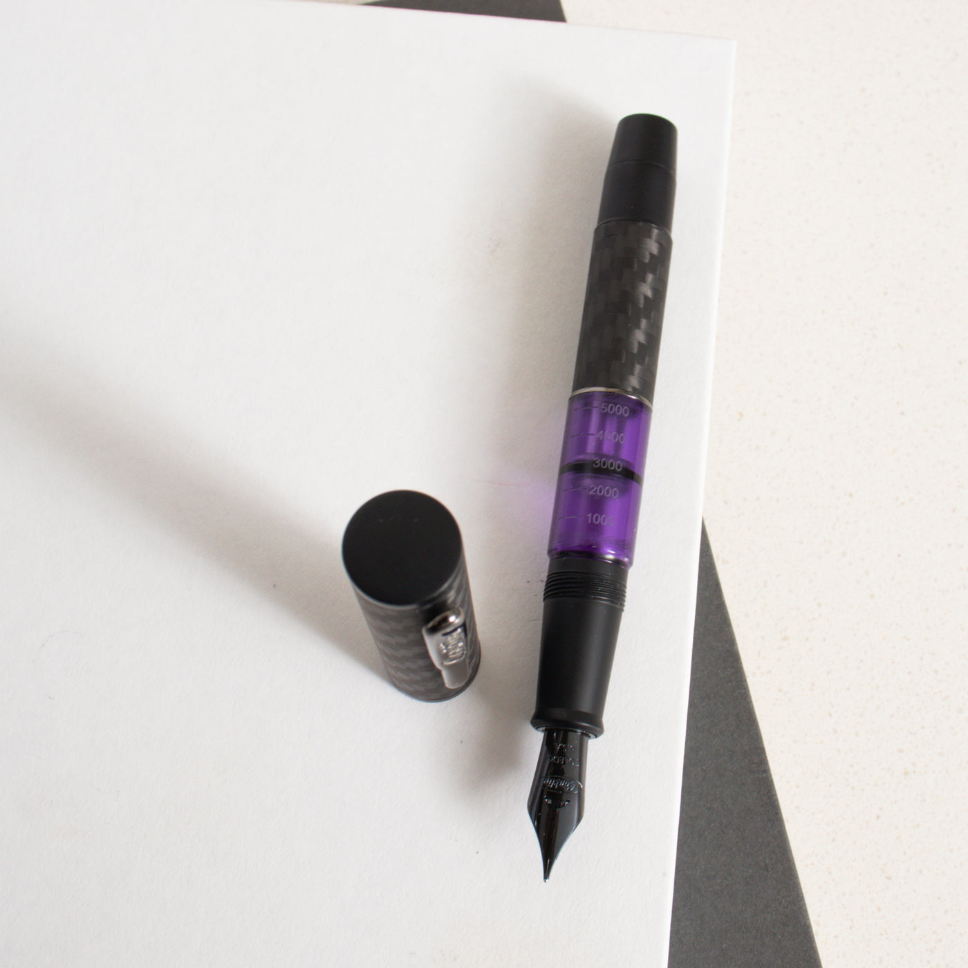Conklin Word Gauge Purple Carbon Stealth Fountain Pen
