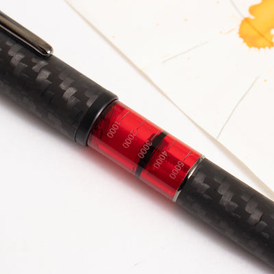 Conklin Word Gauge Red Carbon Stealth Fountain Pen