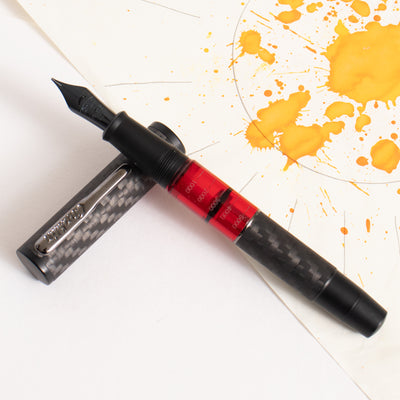 Conklin Word Gauge Red Carbon Stealth Fountain Pen