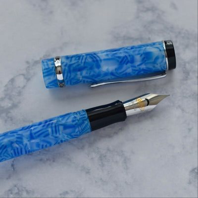 Conklin Duragraph Ice Blue Fountain Pen Extra Fine EF Stainless Steel Nib-Conklin-Truphae