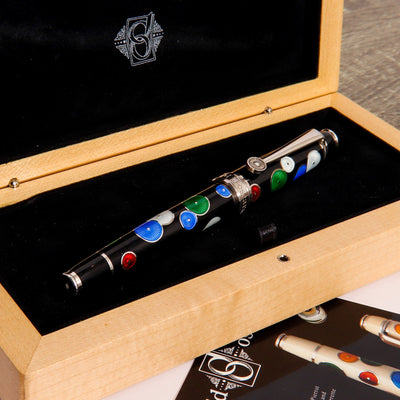 David Oscarson Pierrot & Pierrete Black Fountain Pen Inside Box