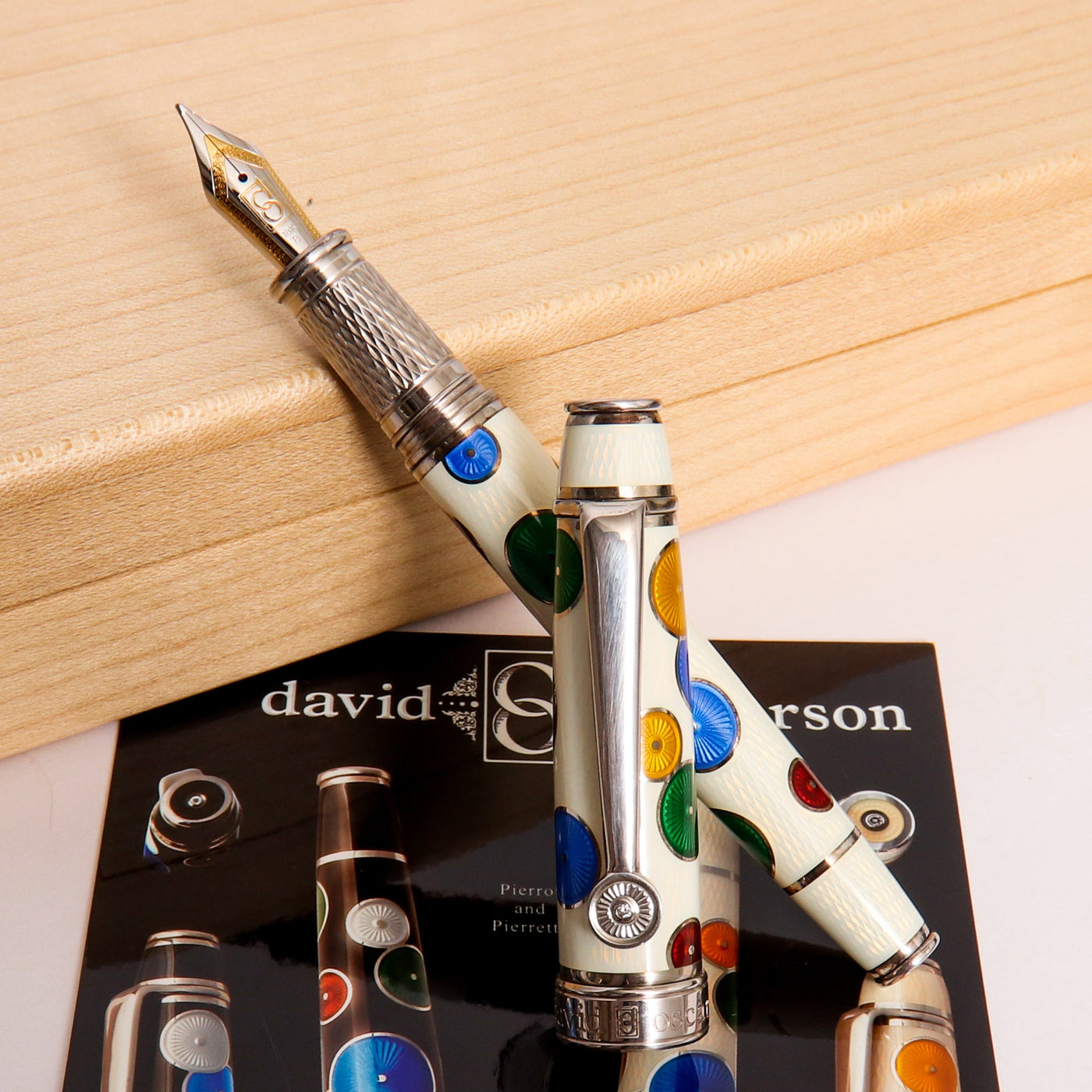 David Oscarson Pierrot & Pierrete White Fountain Pen Limited Edition
