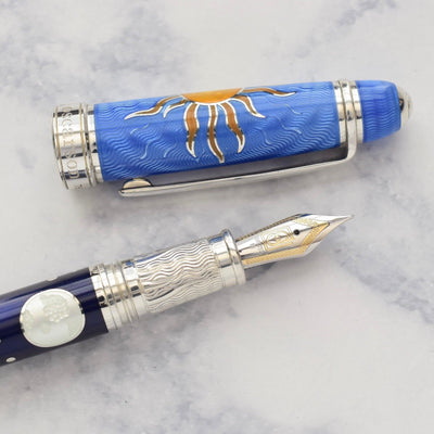 David Oscarson Limited Edition Celestial Dark & Light Blue Fountain Pen-David Oscarson-Truphae