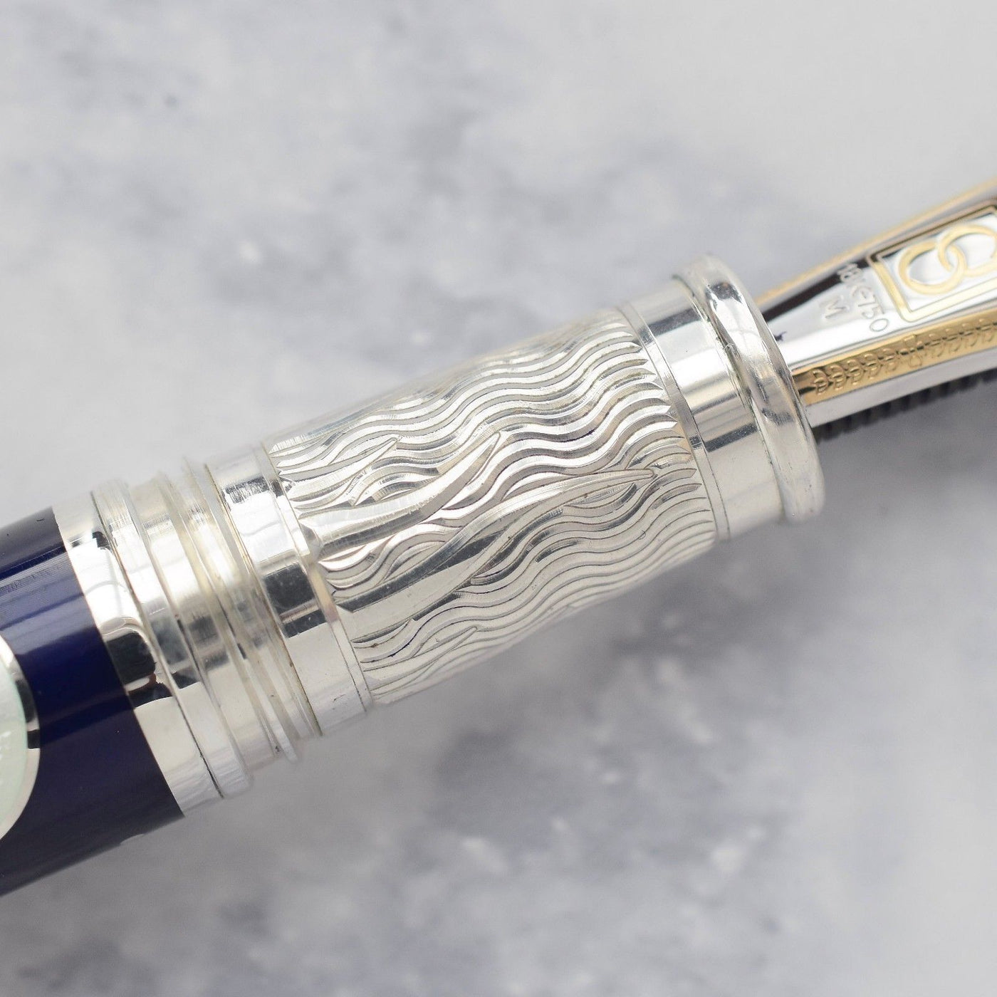 David Oscarson Limited Edition Celestial Dark & Light Blue Fountain Pen-David Oscarson-Truphae