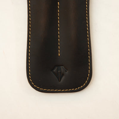 Dee Charles Rawhide Gold Double Pen Case