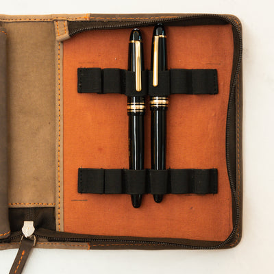Dee Charles Rawhide Orange 12 Pen Zipper Case