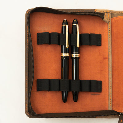 Dee Charles Rawhide Orange 12 Pen Zipper Case