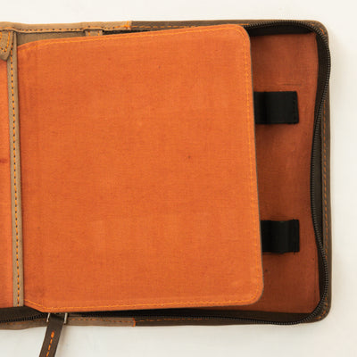 Dee Charles Rawhide Orange 12 Pen Zipper Case
