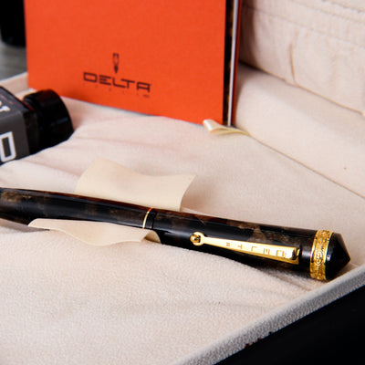 Delta 39+1 Limited Edition Celluloid Fountain Pen With Pompeiian Inspired Design On Cap