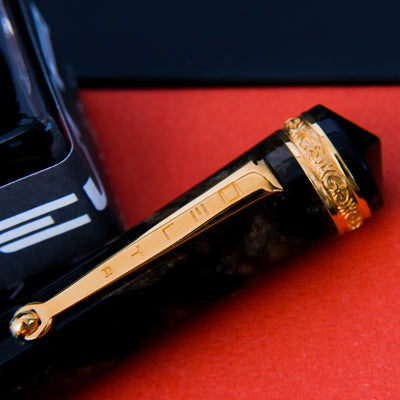 Delta 39+1 Limited Edition Celluloid Gold Plated Roller Clip With Elegant Scrollwork Fountain Pen