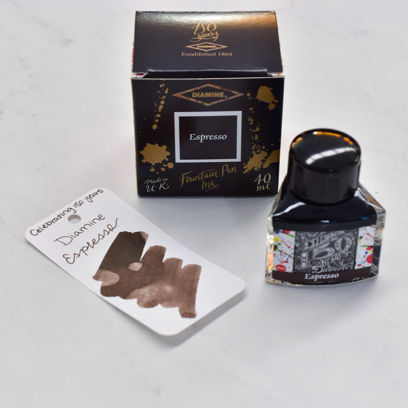 Diamine 150th Anniversary Espresso Fountain Pen Ink Bottle