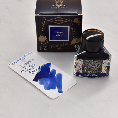 Diamine 150th Anniversary Tudor Blue Fountain Pen Ink Bottle