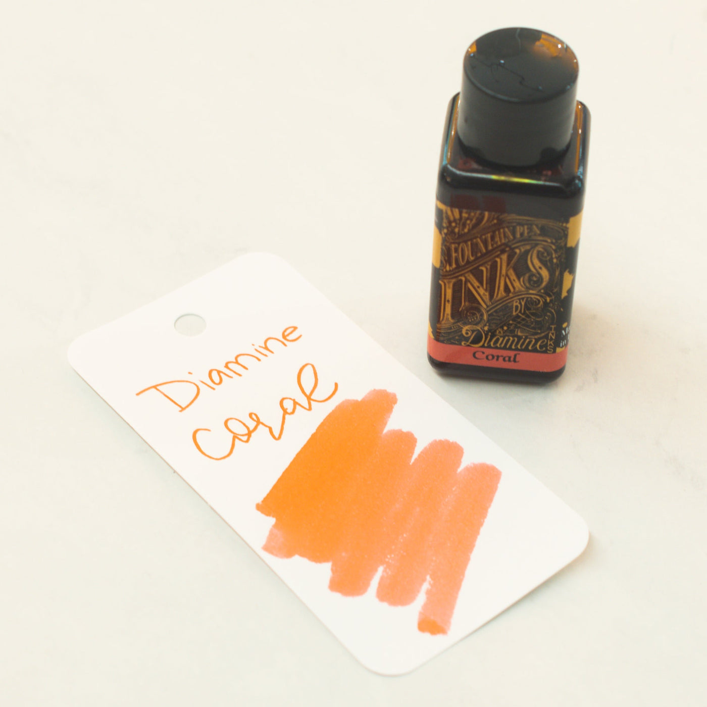 Diamine Coral Fountain Pen Ink Bottle