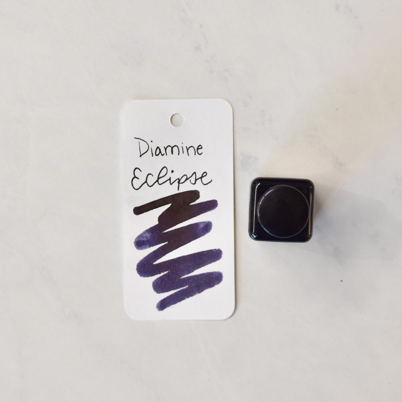 Diamine Eclipse Ink purple glass bottle