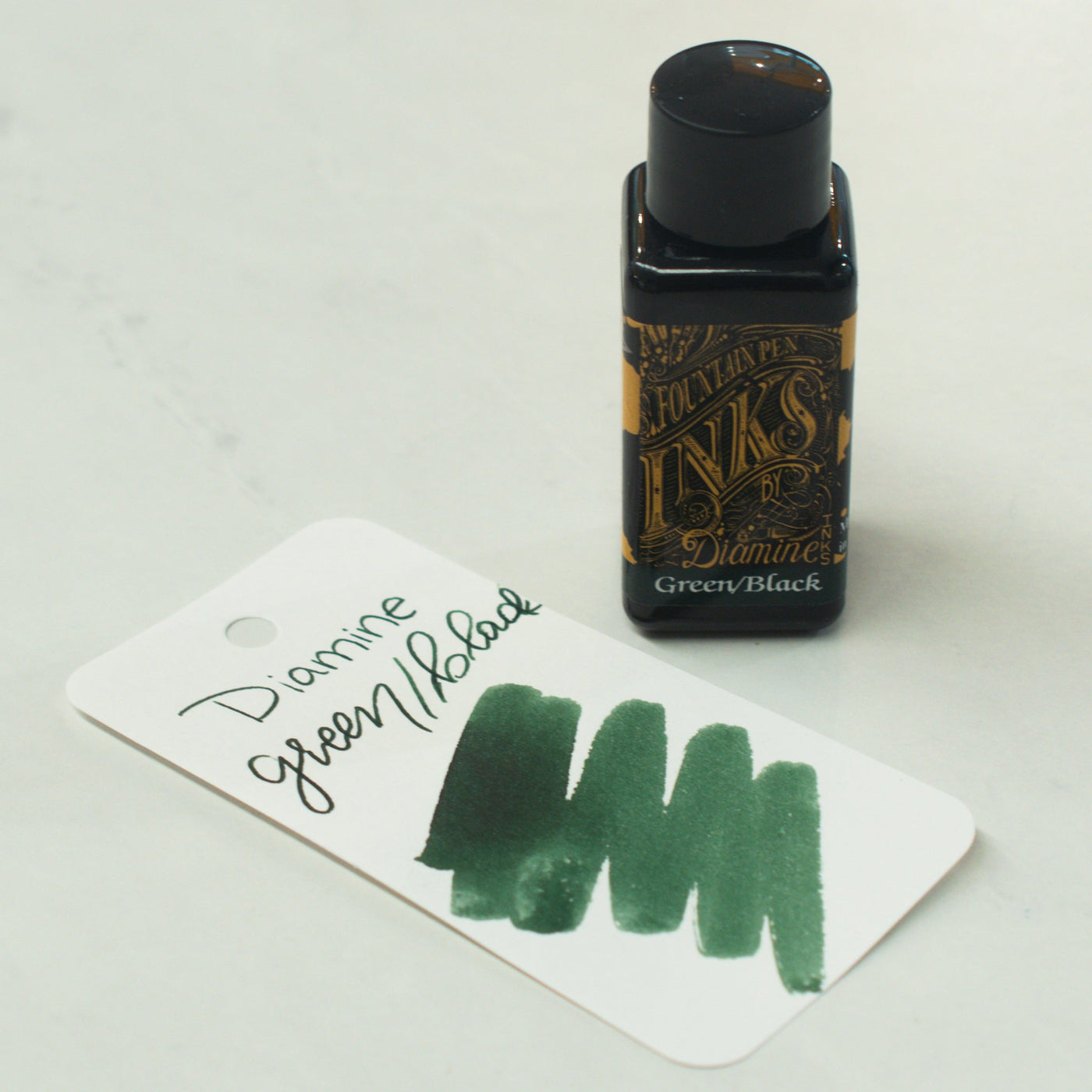 Diamine Green Black Fountain Pen Ink Bottle