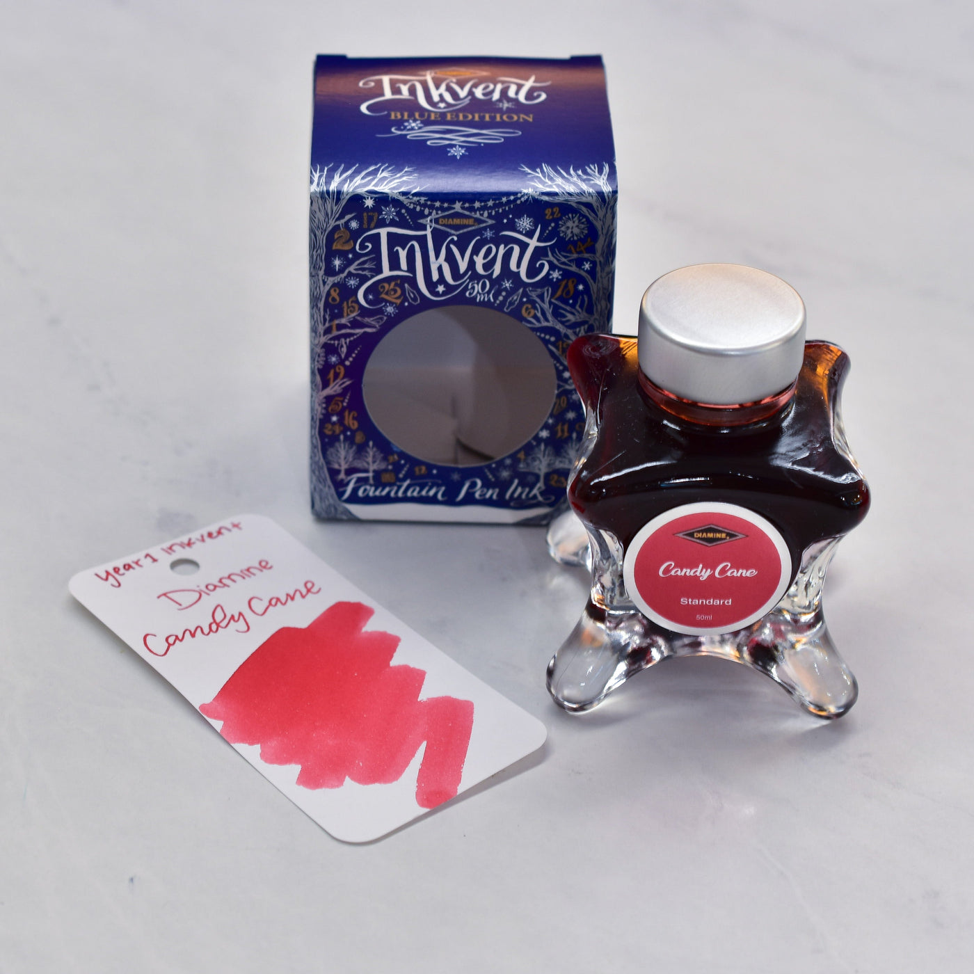 Diamine Inkvent Year 1 Candy Cane Fountain Pen Ink Bottle
