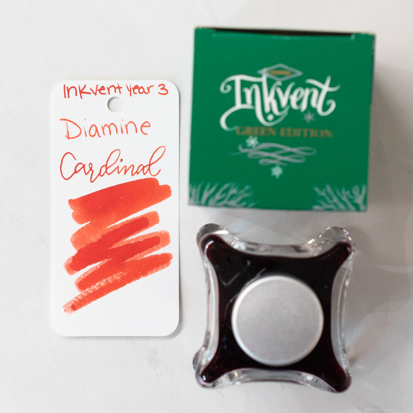 Diamine Inkvent Year 3 Cardinal Ink 50mL Glass Bottle