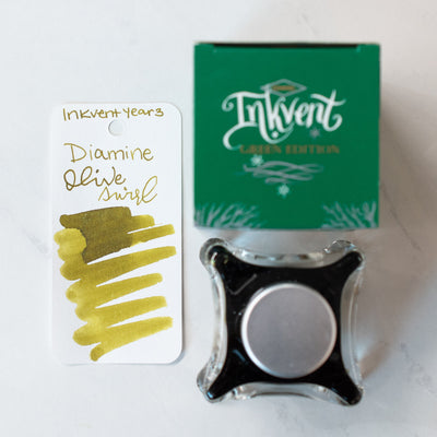 Diamine Inkvent Year 3 Olive Swirl Ink 50mL Glass Bottle