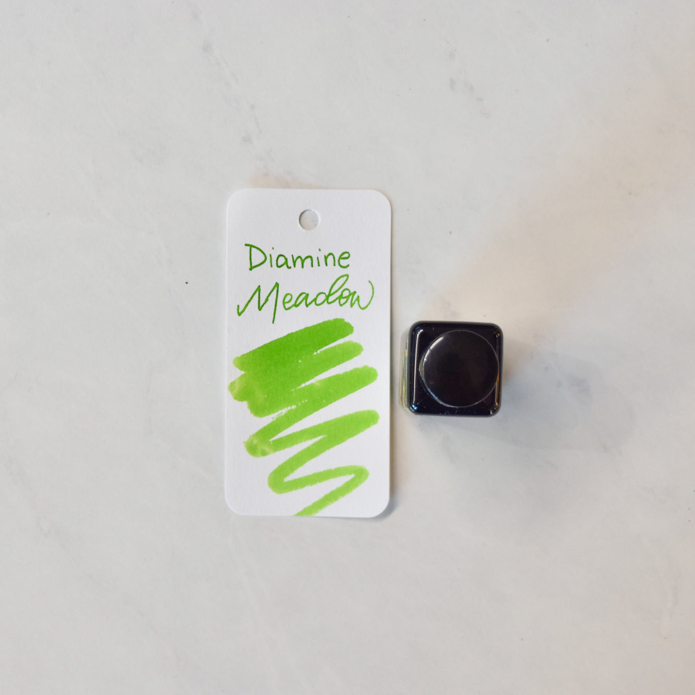 Diamine Meadow Ink Green glass bottle