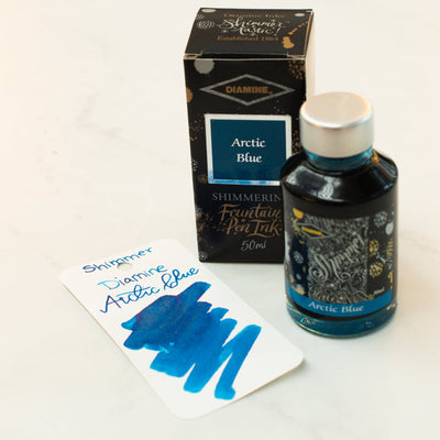 Diamine Shimmertastic Arctic Blue Fountain Pen Ink Bottle