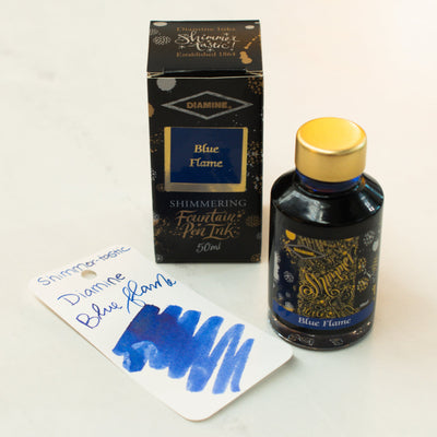 Diamine Shimmertastic Blue Flame Fountain Pen Ink Bottle