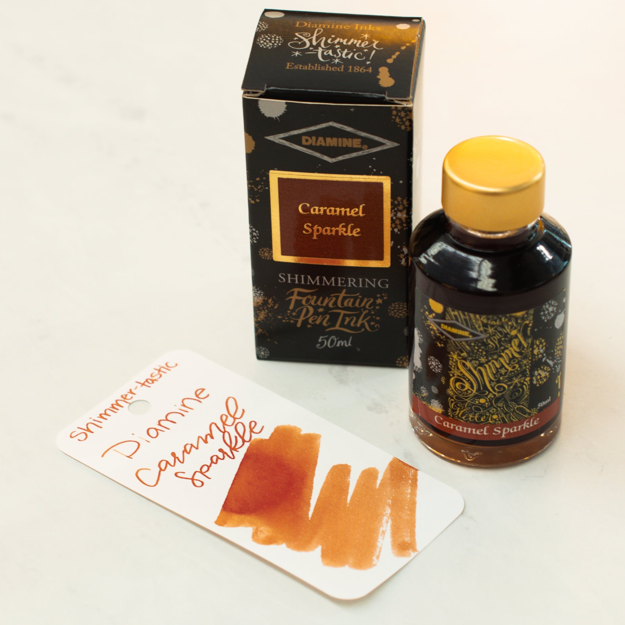 Diamine Shimmertastic Caramel Sparkle Ink Bottle – Truphae