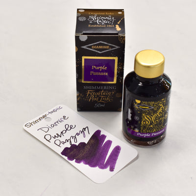 Diamine Shimmertastic Purple Pazzazz Fountain Pen Ink Bottle
