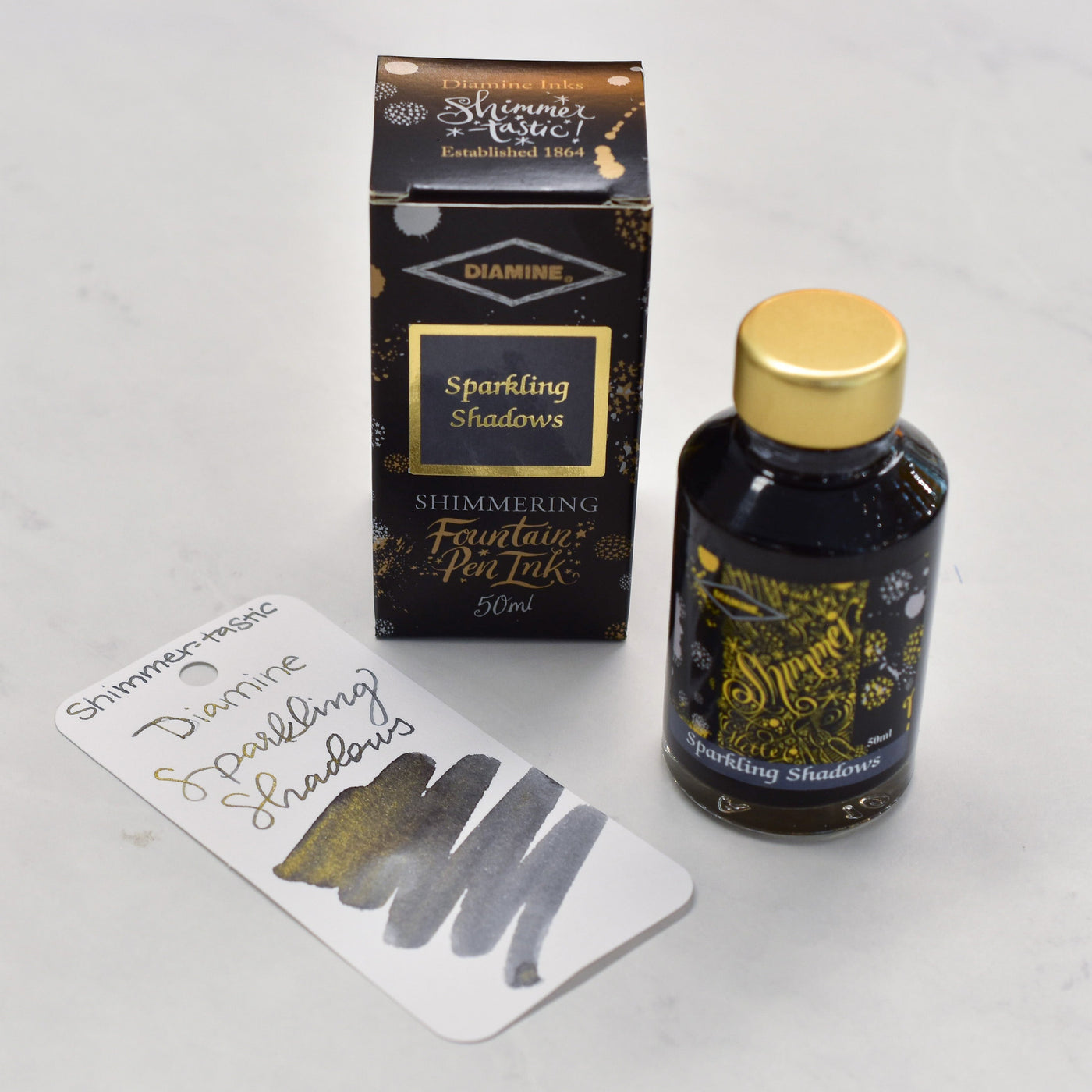 Diamine Shimmertastic Sparkling Shadows Fountain Pen Ink Bottle