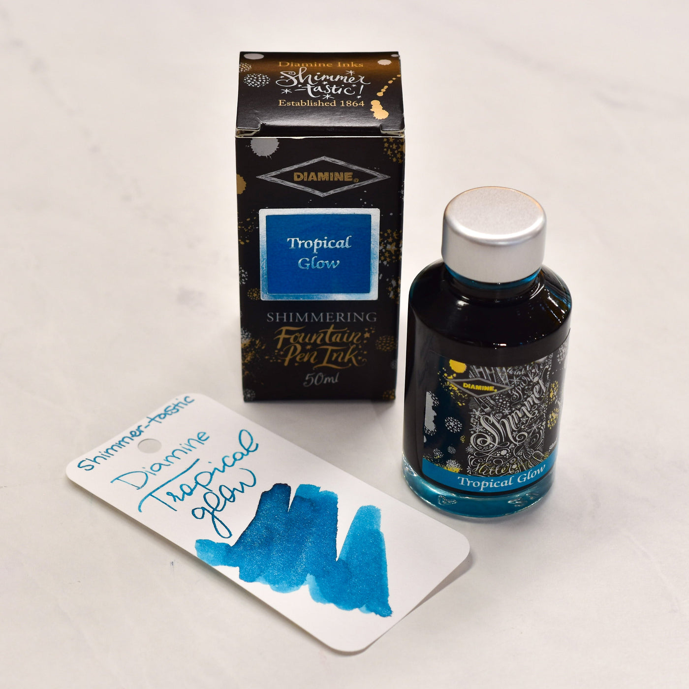 Diamine Shimmertastic Tropical Glow Fountain Pen Ink Bottle