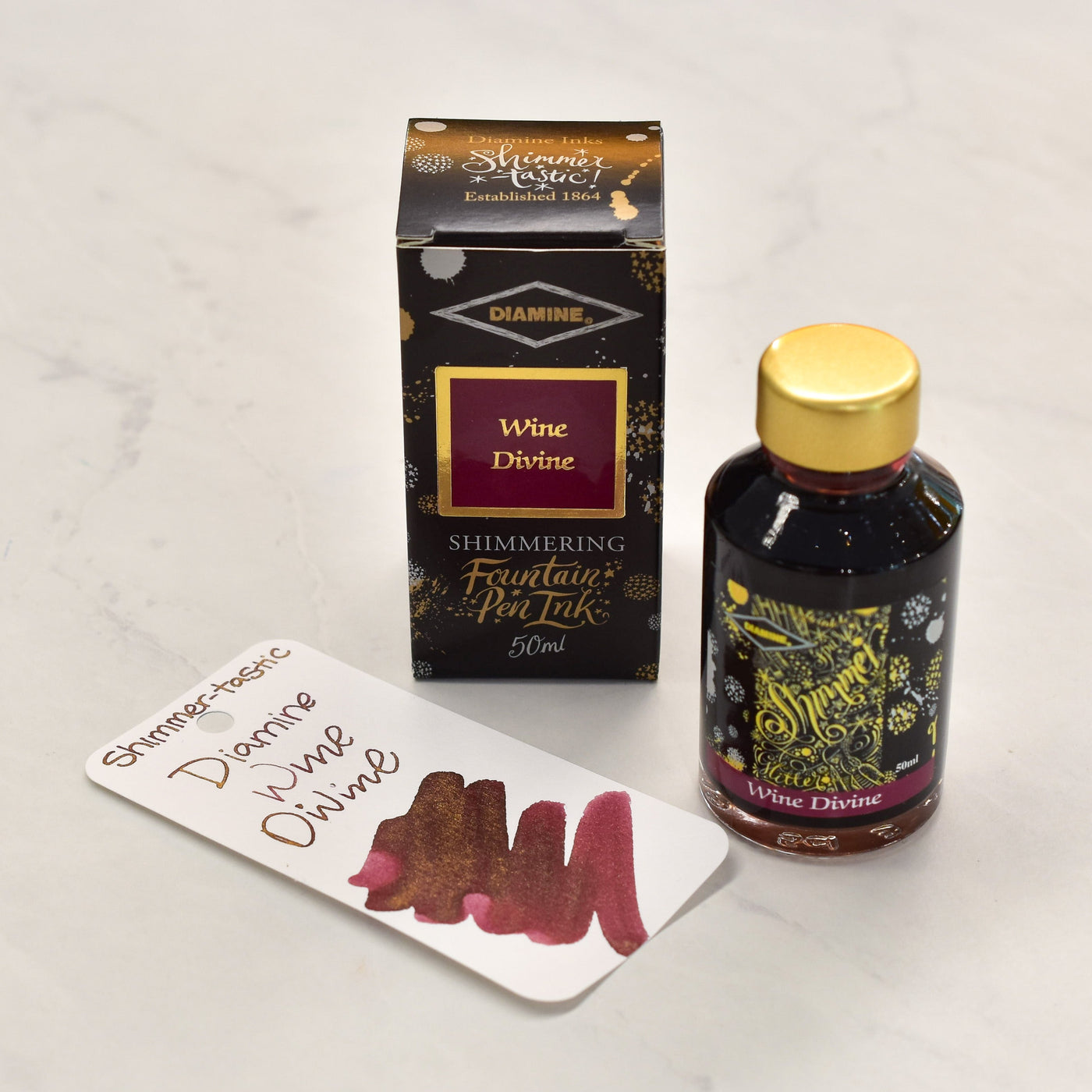 Diamine Shimmertastic Wine Divine Fountain Pen Ink Bottle