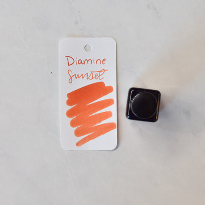 Diamine Sunset Ink Orange glass bottle