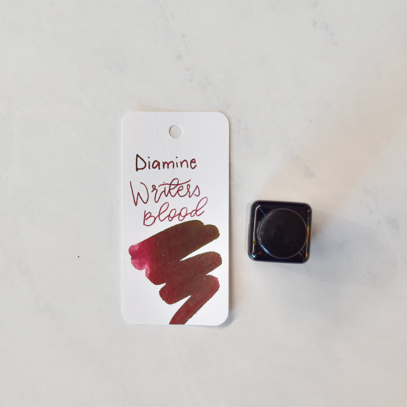 Diamine Writers Blood Ink red glass bottle