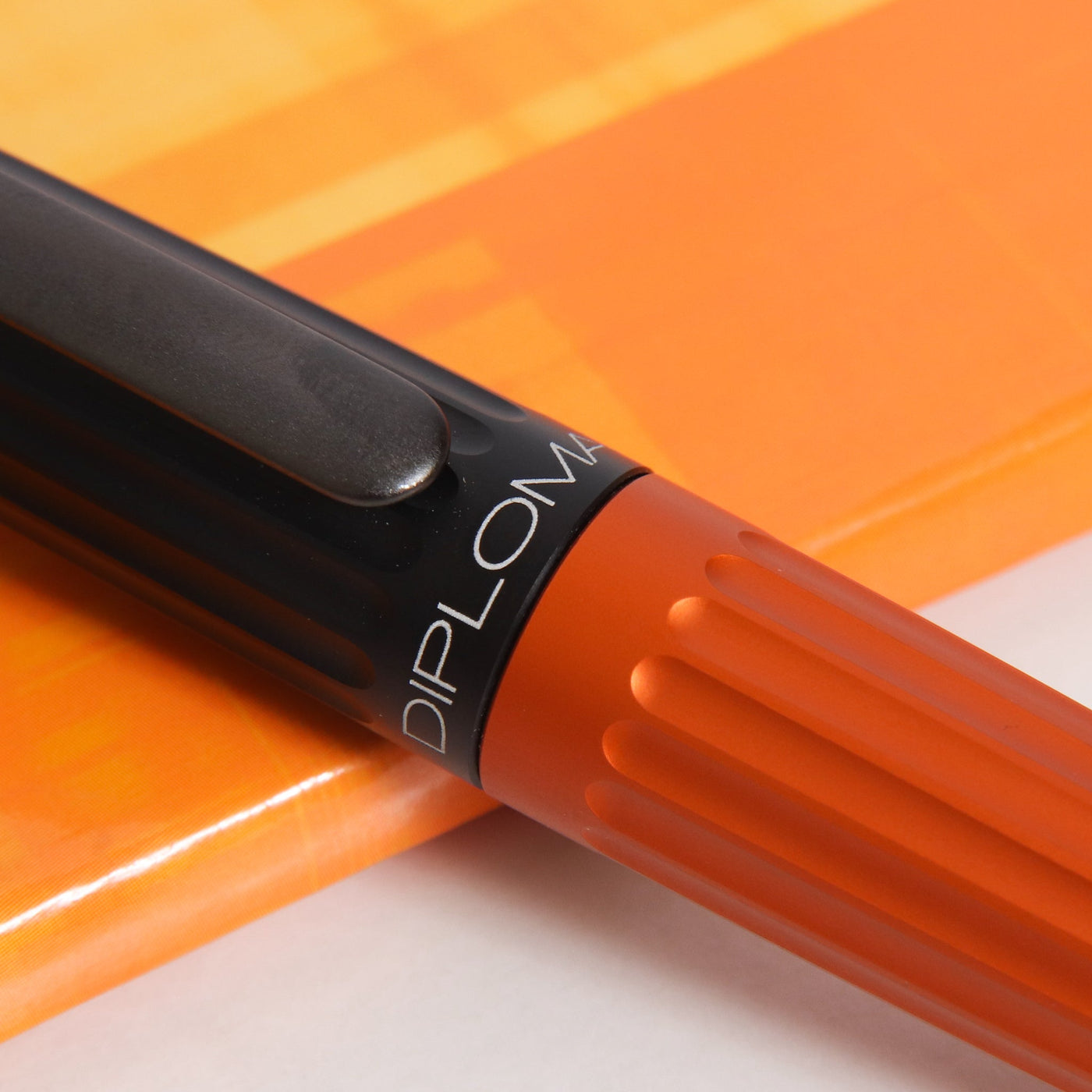 Diplomat Aero Black & Orange EasyFlow Ballpoint Pen Center Band