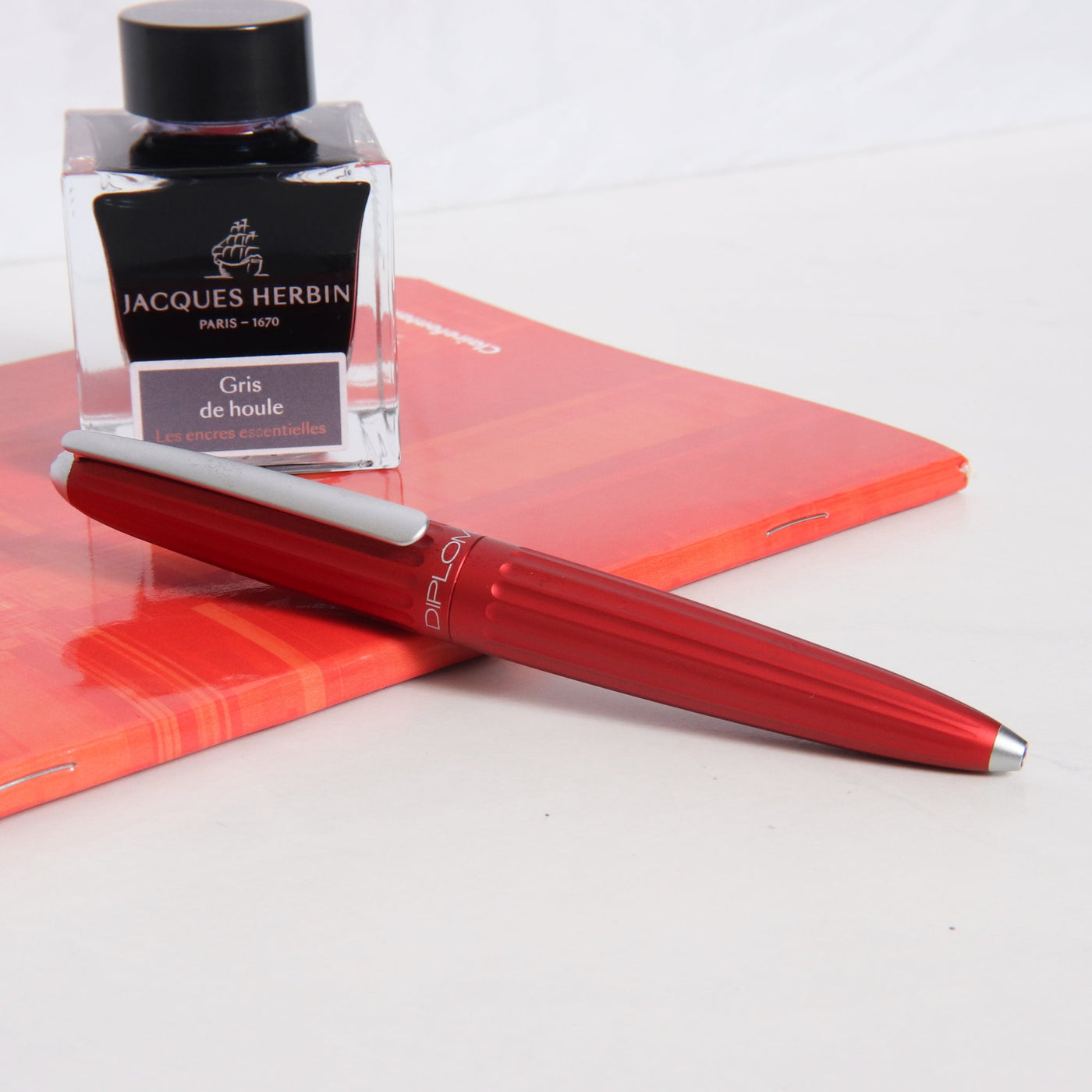 Diplomat Aero Red EasyFlow Ballpoint Pen Closed
