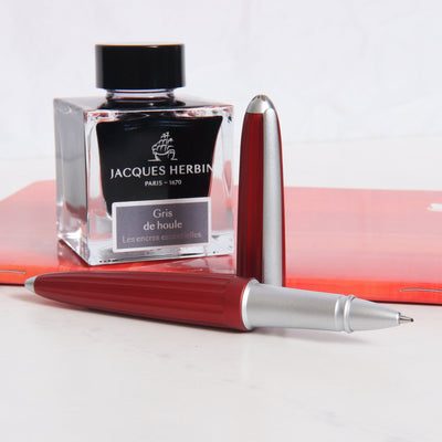 Diplomat Aero Red Rollerball Pen Uncapped