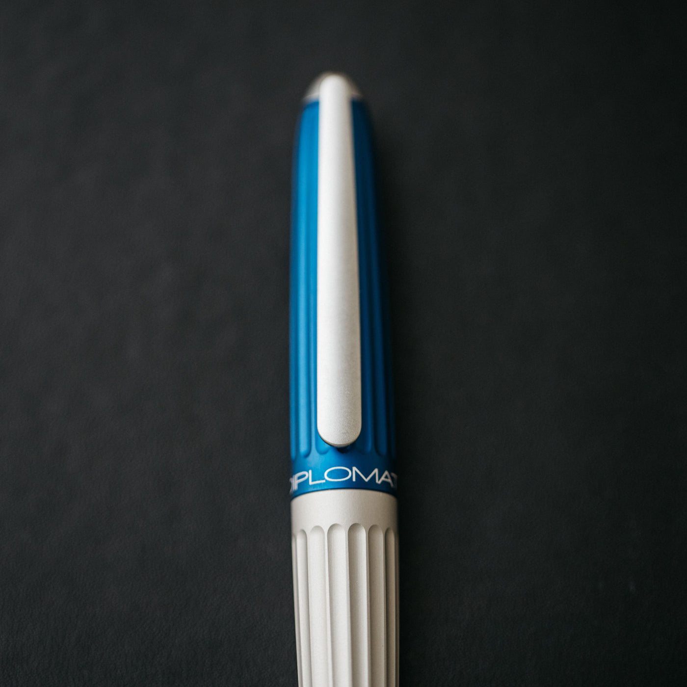 Diplomat Aero Blue Silver Fountain Pen