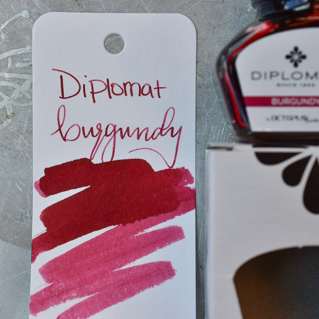 Diplomat Ink Bottle - Burgundy | Fountain Pen Ink – Truphae