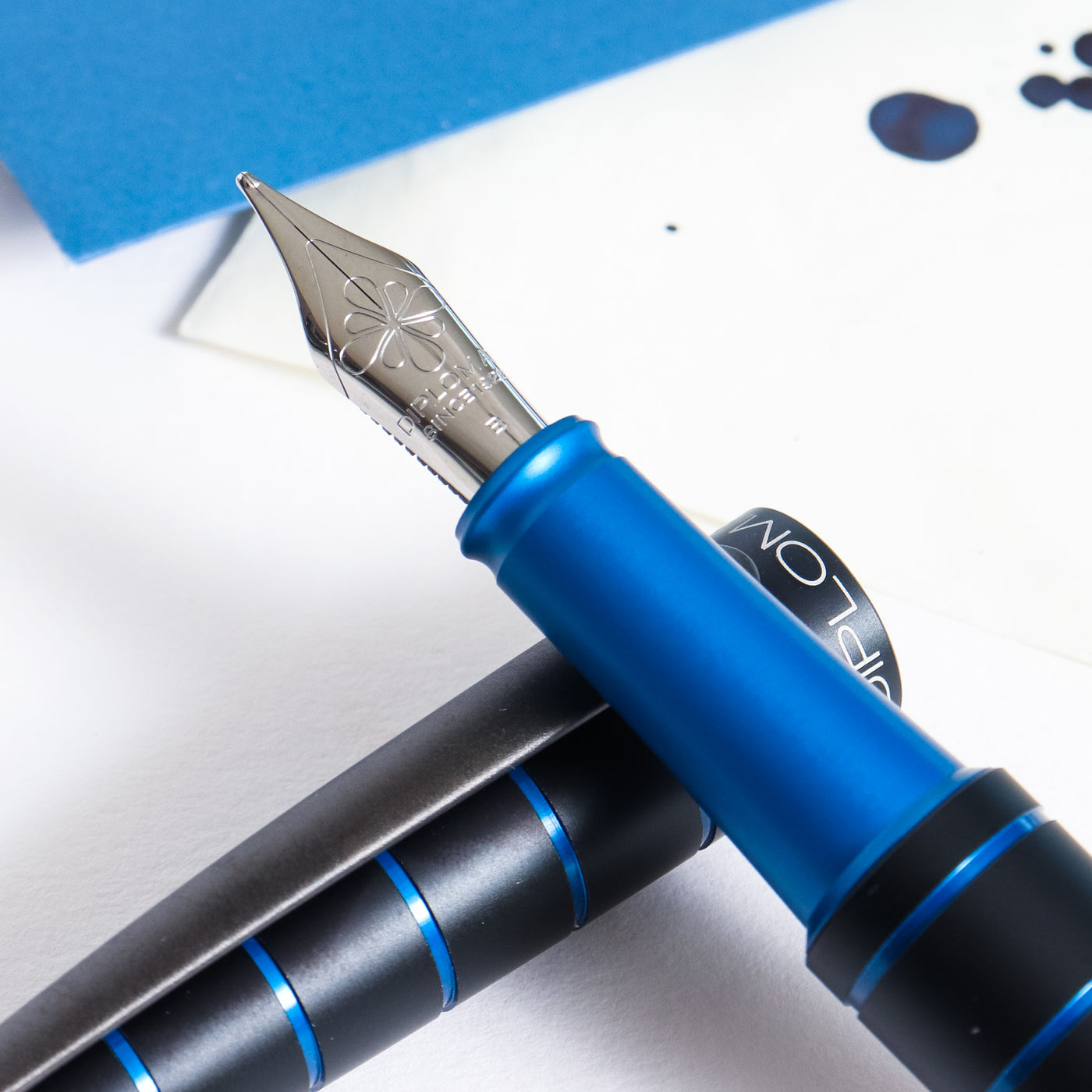 Diplomat Elox Blue Ring Fountain Pen