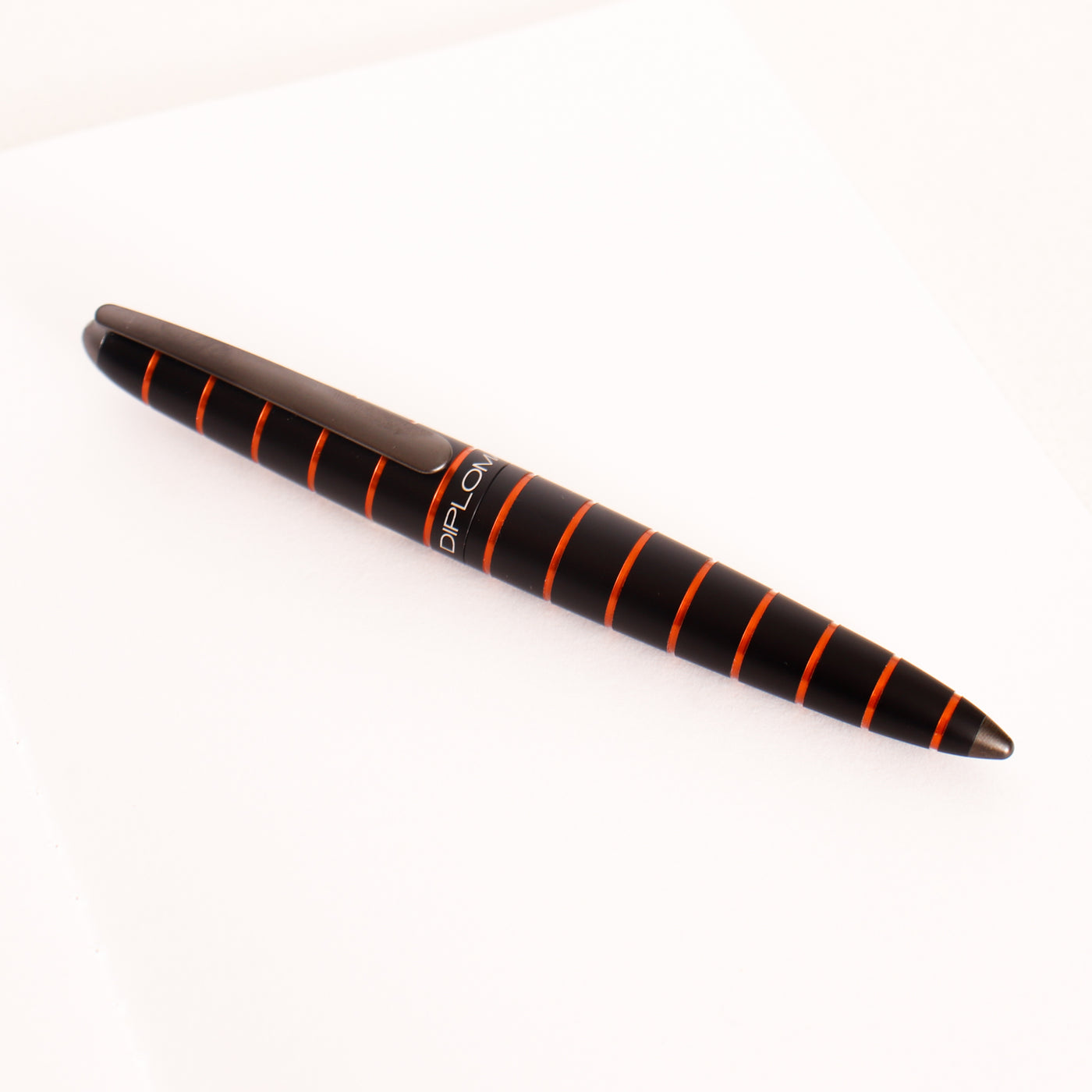 Diplomat Elox Ring Black & Orange Fountain Pen