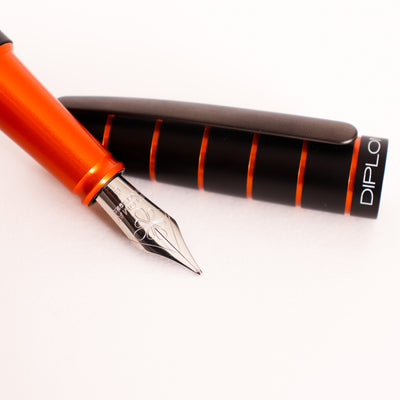 Diplomat Elox Ring Black & Orange Fountain Pen