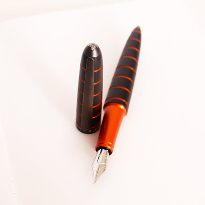 Diplomat Elox Ring Black & Orange Fountain Pen