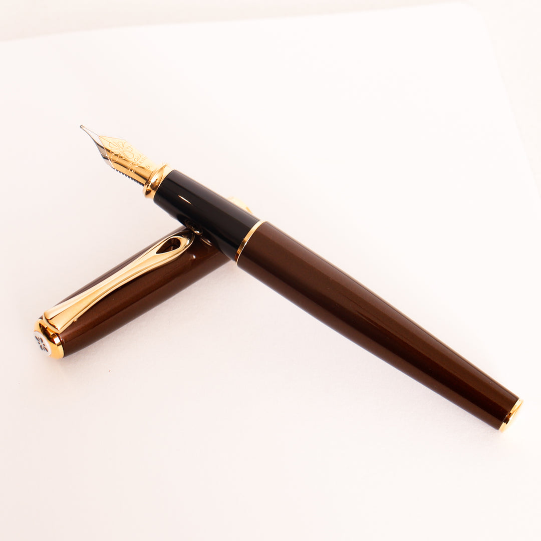 DIPLOMAT 万年筆 14金 細字 ブラウン 新品未使用 Diplomat Excellence A2 Fountain Pen - Marrakesh Brown & Gold – Truphae