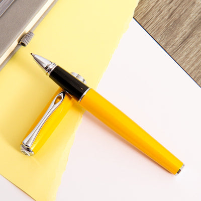 Diplomat-Excellence-A2-Yellow-Chrome-Rollerball-Pen