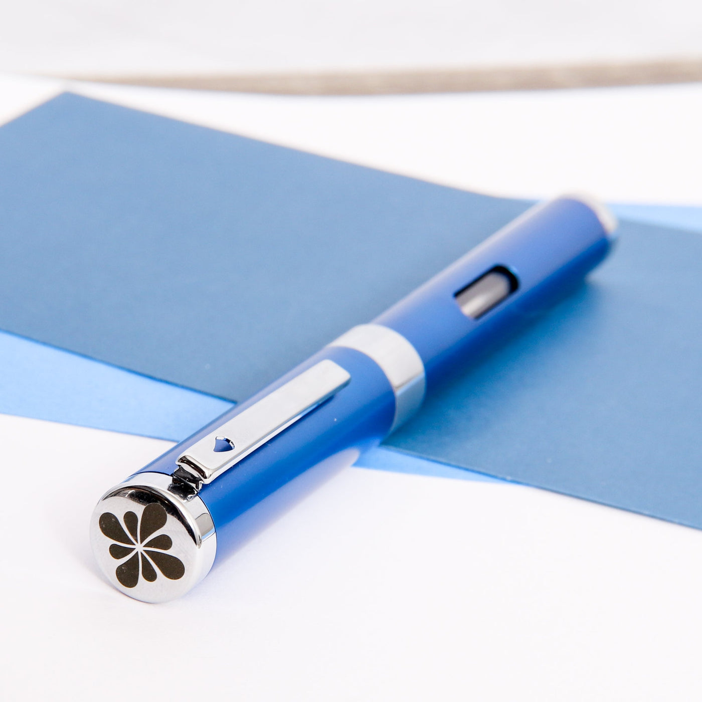 Diplomat Nexus Blue Fountain Pen Logo On Cap