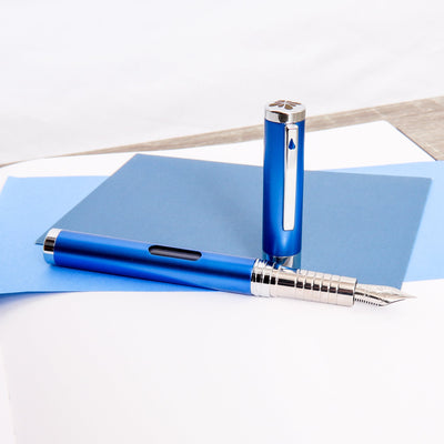 Diplomat Nexus Blue Fountain Pen Uncapped