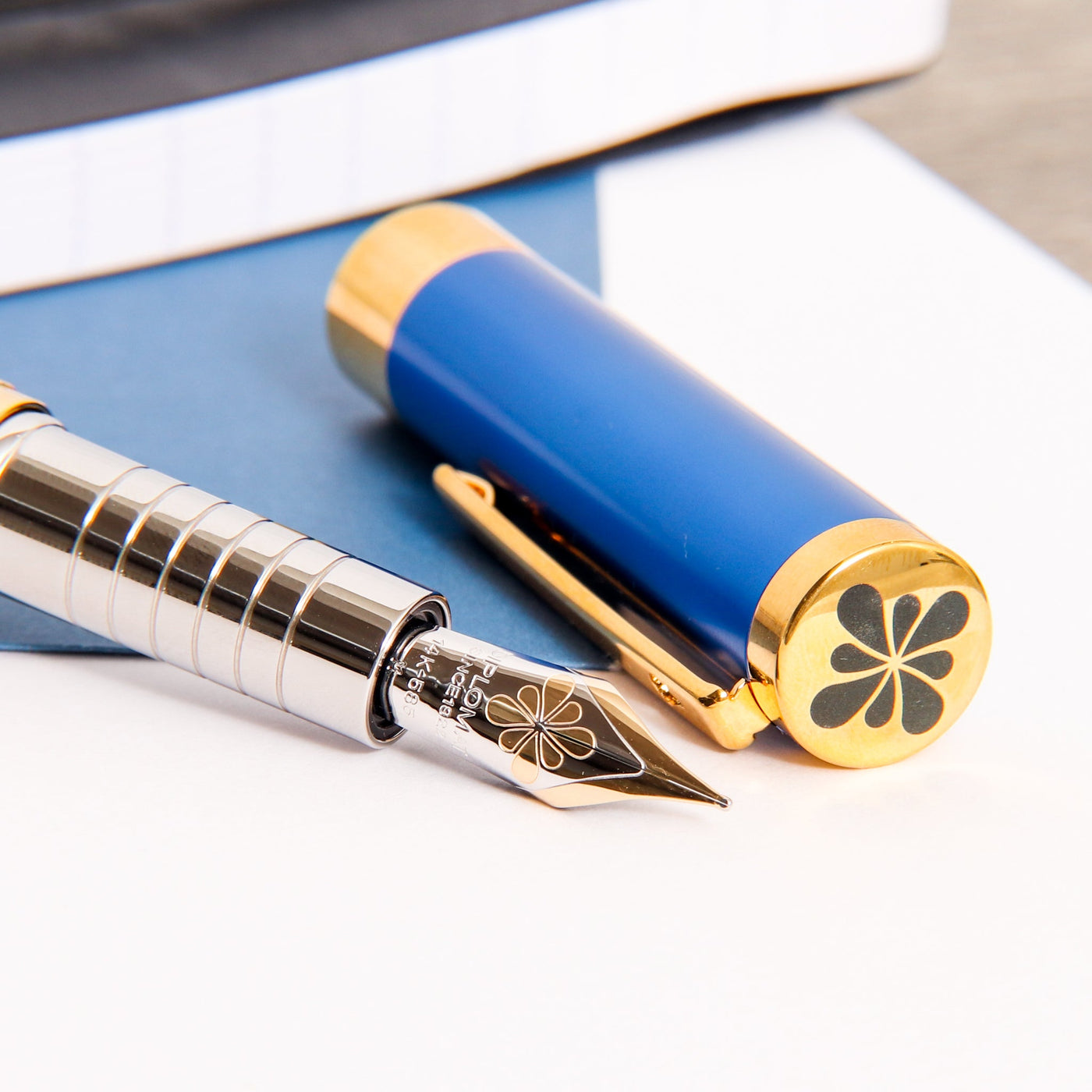 Diplomat-Nexus-Blue-&-Gold-Fountain-Pen-Nib-Details