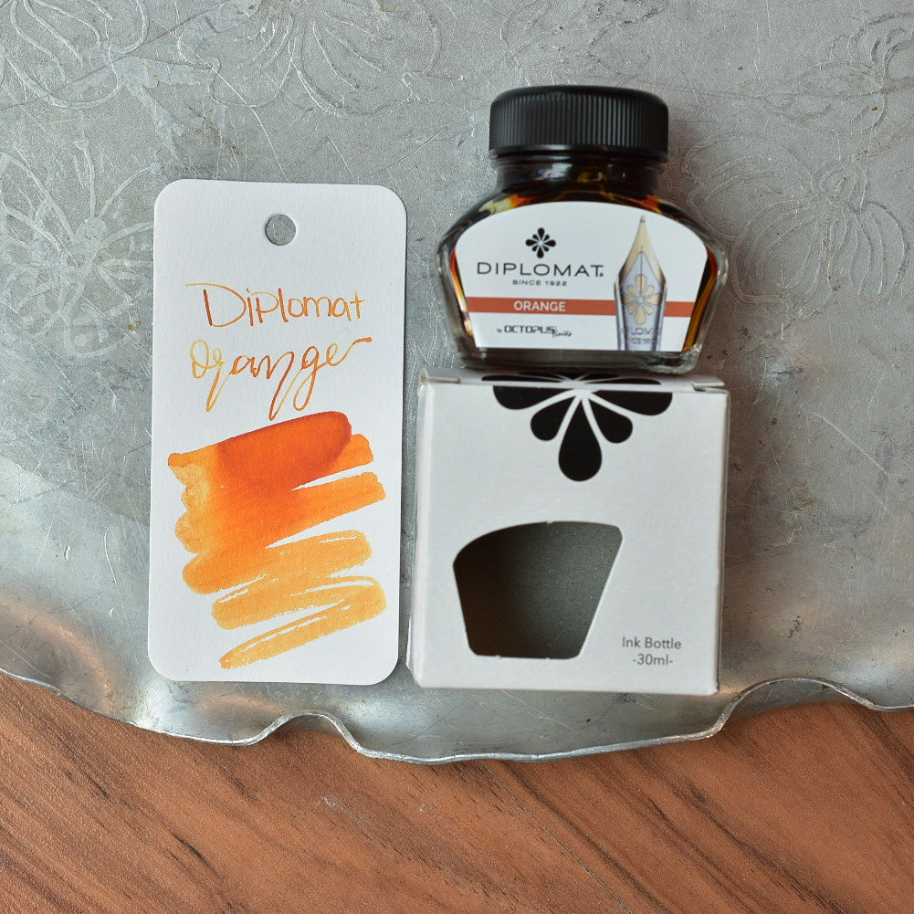 Diplomat Orange Ink Bottle