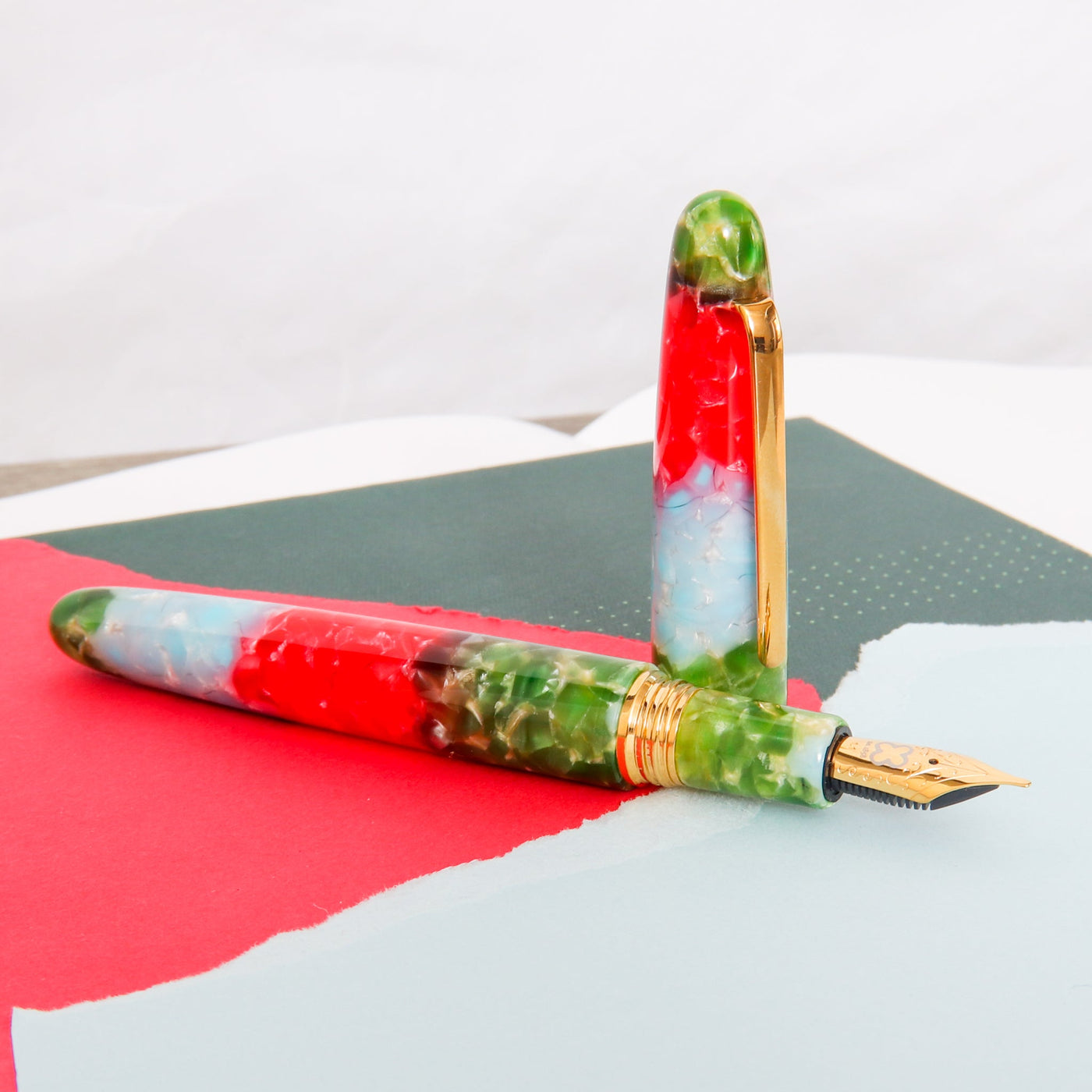 Esterbrook-Estie-Maui-Oversize-Fountain-Pen-Red-Blue-Green