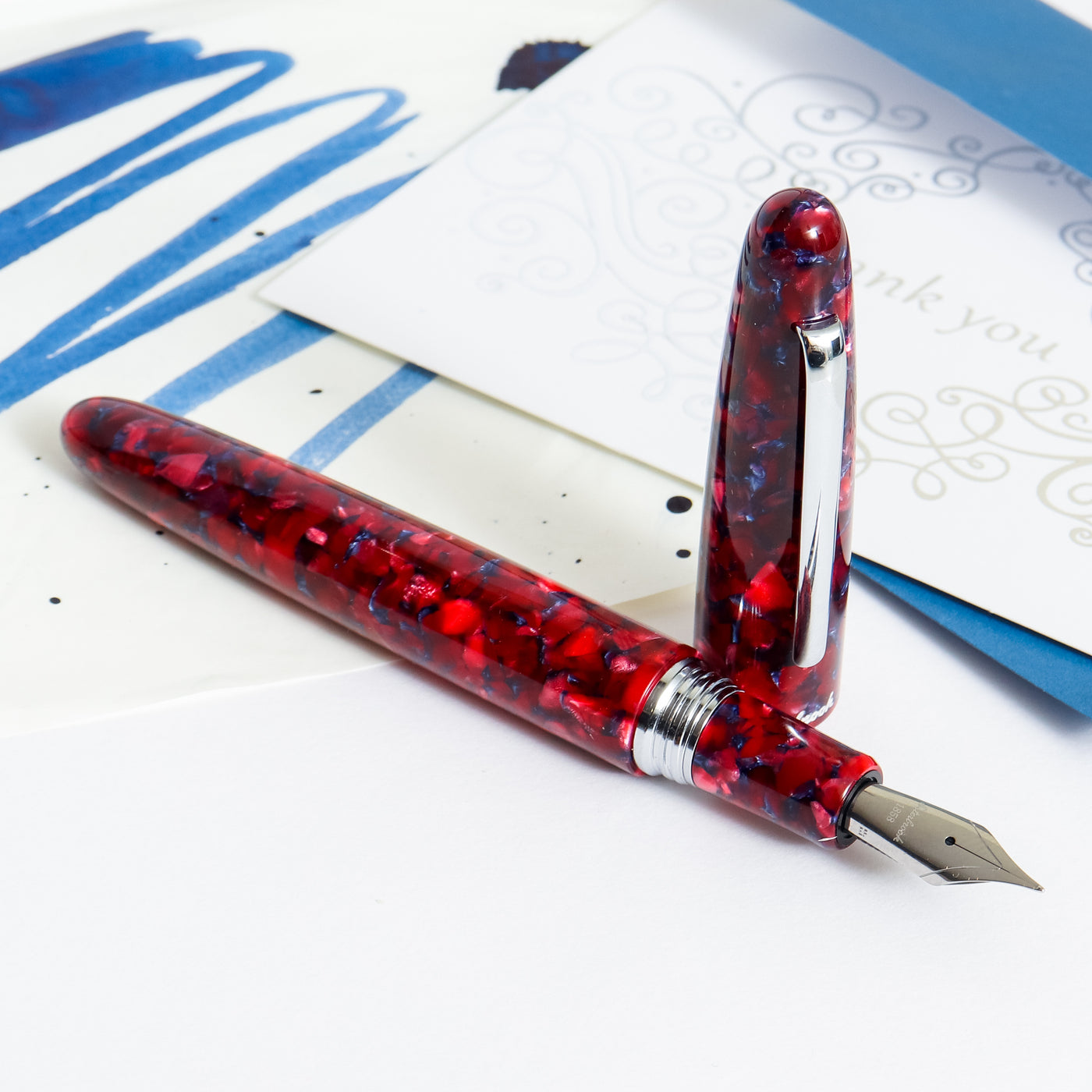 Esterbrook Estie Oversize Scarlet Chrome Trim Fountain Pen